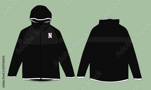 windbreaker jacket design vector template