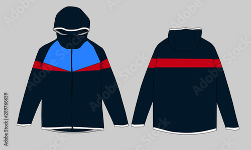 windbreaker jacket design vector template