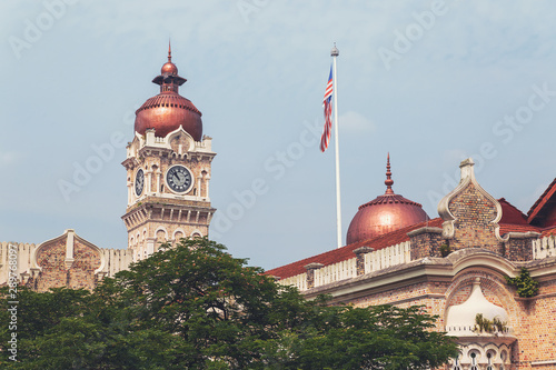 Photography Sultan Abdul Samad Building closeup view in Kuala Lumpur, Malaysia