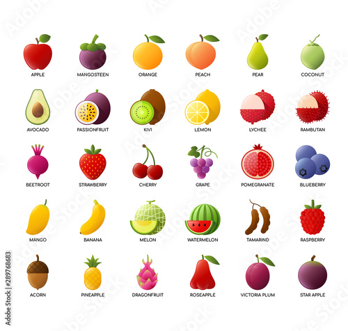 Fruits , Thin Line and Pixel Perfect Icons
