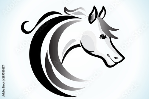 Logo horse icon vector image