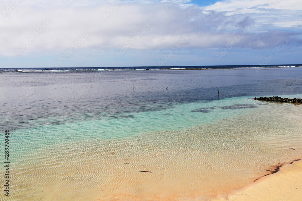 Beautiful clear sea water at Savaii, Samoa.
