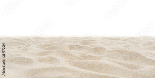 Beautiful nature beach sand texture isolated on white