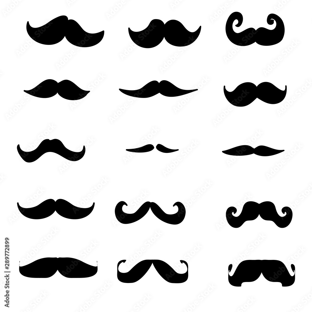 doodle Moustache icon illustration vector collection doodle Moustache icon illustration vector collection