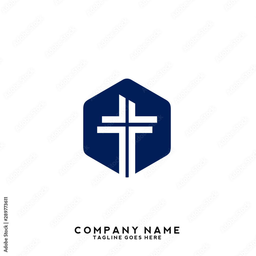 Fototapeta premium Church vector logo symbol graphic abstract template