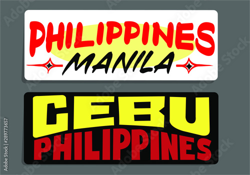 Manila jeepney signboard vector