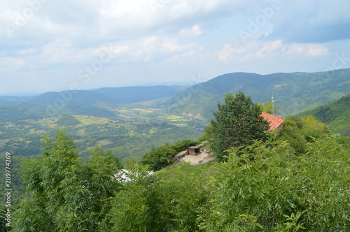 Looking into a valley