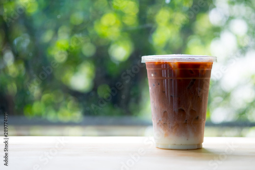 Ice latte coffee, refresh beverage.