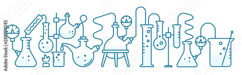 Obraz na płótnie Chemistry science horizontal banner