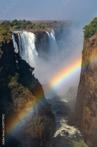 Victoria Falls and Gorge with Rainbow