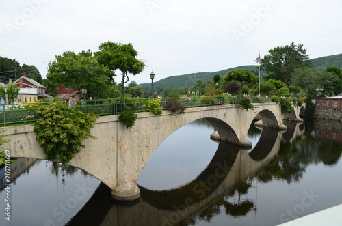 Wallpaper Mural Summer in Massachusetts: Bridge of Flowers over Deerfield River in Shelburne Falls Torontodigital.ca