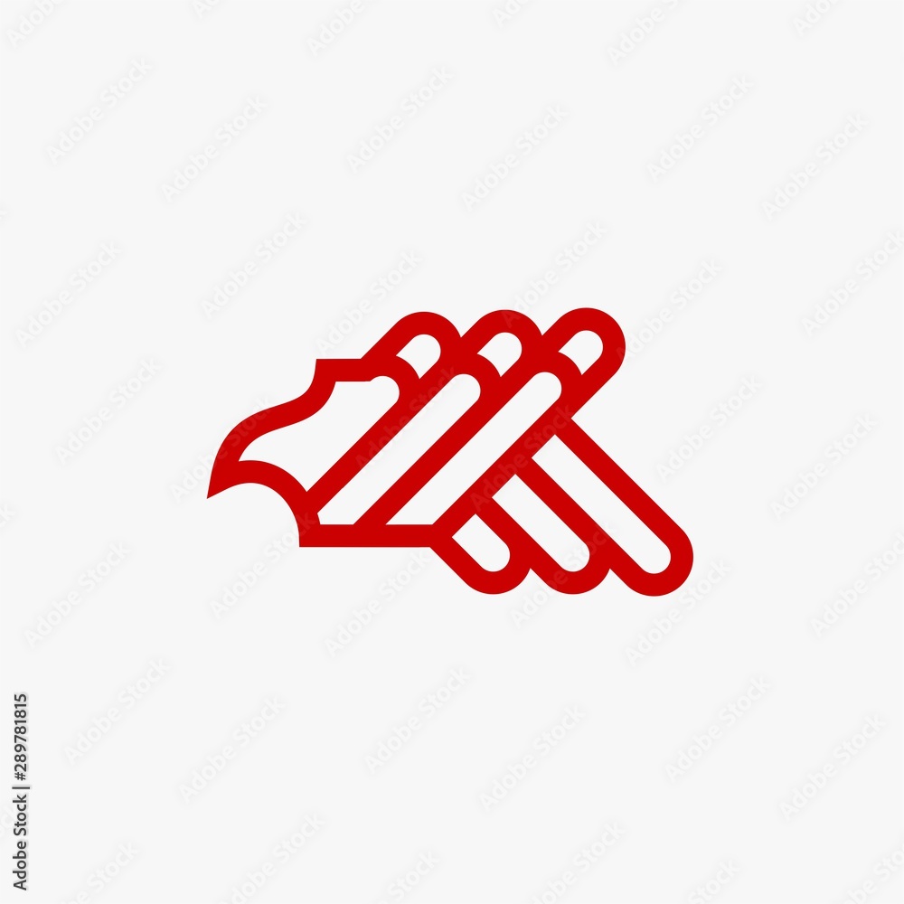 Eagle line logo design vector. Wild bird illustration symbol. Red eagle outline vector icon. Eagle line logo design vector. Wild bird illustration symbol. Red eagle outline vector icon.