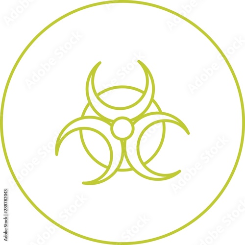 Beautiful Bio Hazard vector line icon