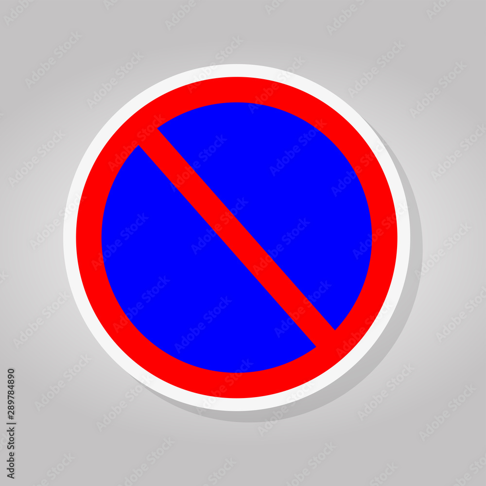 No Parking Traffic Road Sign Isolate On White Background,Vector Illustration No Parking Traffic Road Sign Isolate On White Background,Vector Illustration