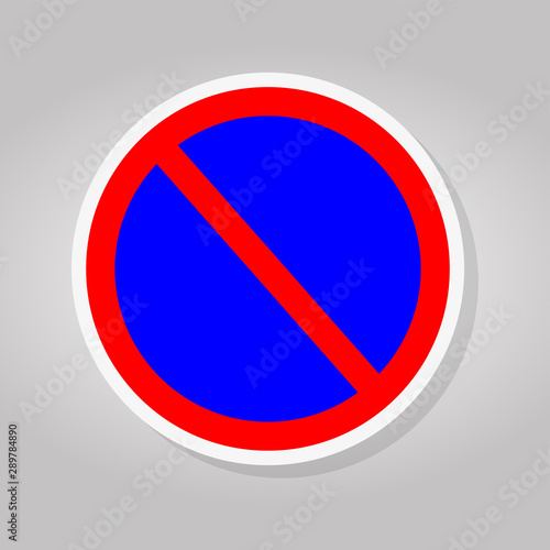 Free Download No Parking Traffic Road Sign Isolate On White Background,Vector Illustration - GFXLoad