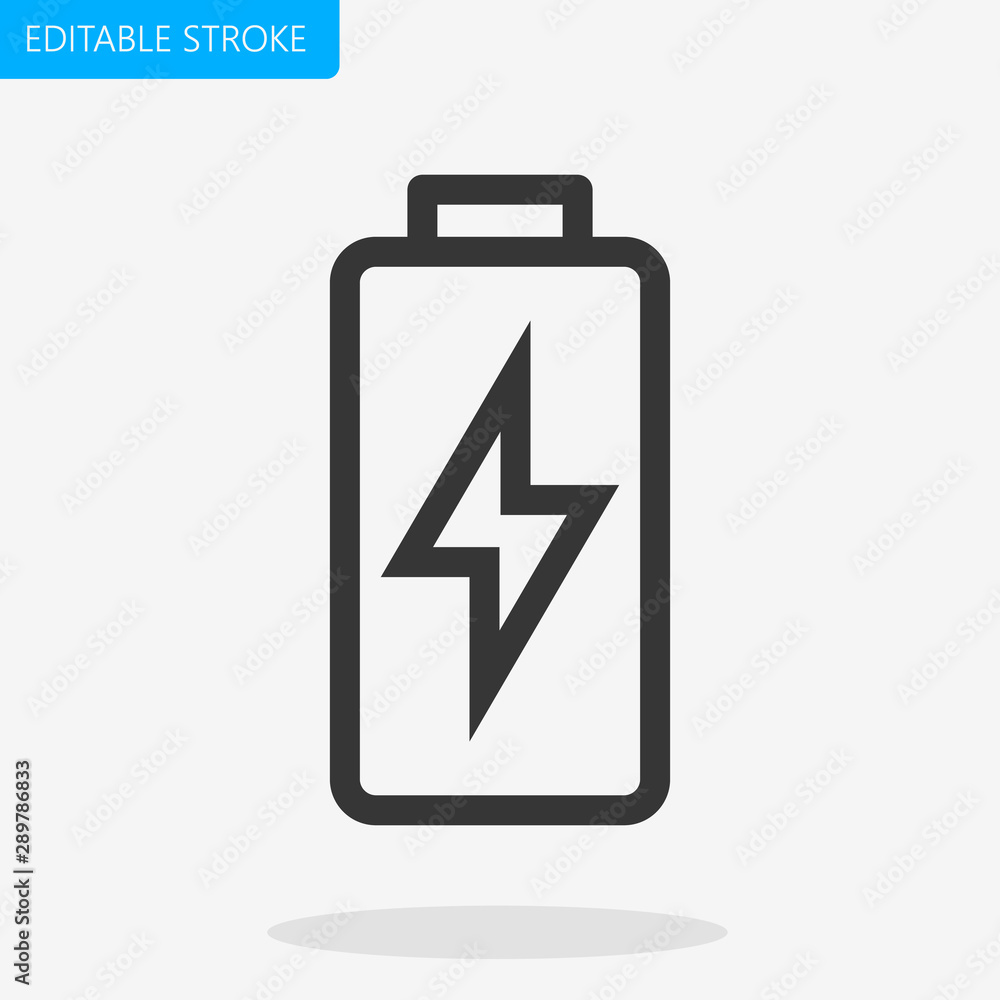 Battery Charge Icon Pixel Perfect Editable Stroke Vector Battery Charge Icon Pixel Perfect Editable Stroke Vector