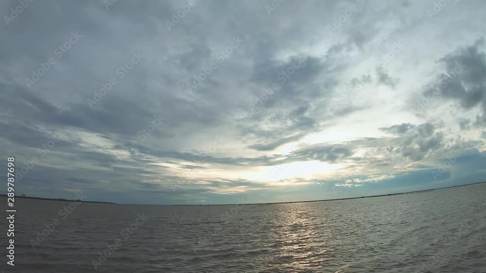 Sunset view at Bangsaen beach Time-lapse video recording. Sunset view at Bangsaen beach Time-lapse video recording.