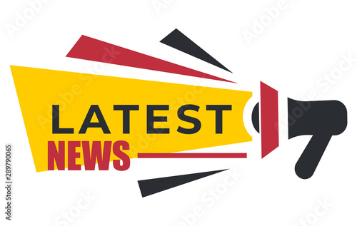 Megaphone isolated icon, latest news and breaking report