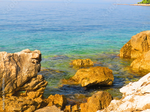 rocks and sea