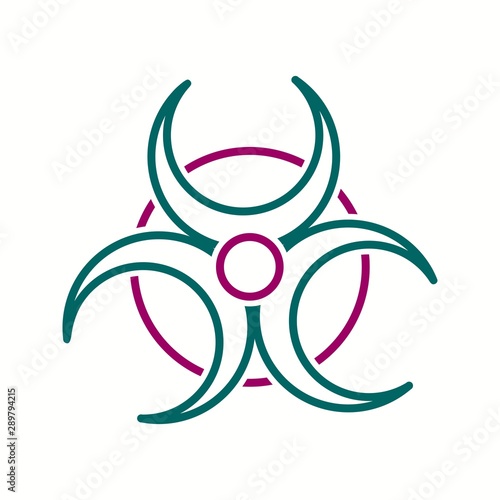 Beautiful Bio Hazard vector line icon