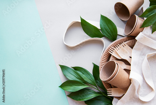 Zero waste concept, paper tableware