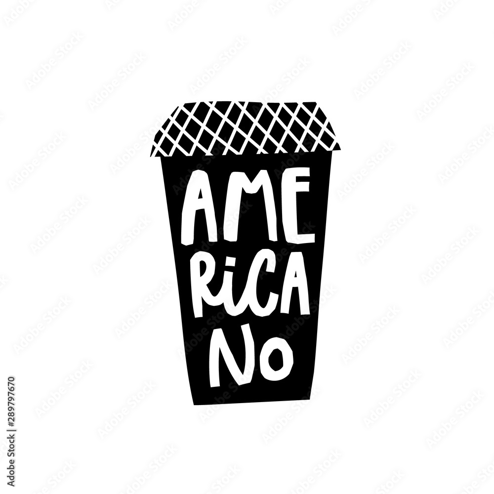 Coffee Americano shirt quote lettering