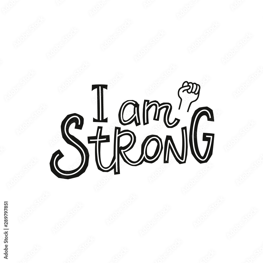I am strong paper cutout shirt quote lettering I am strong paper cutout shirt quote lettering