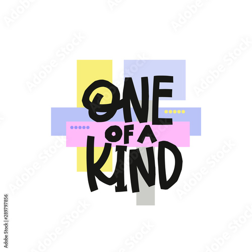 One of a kind paper cutout shirt quote lettering.