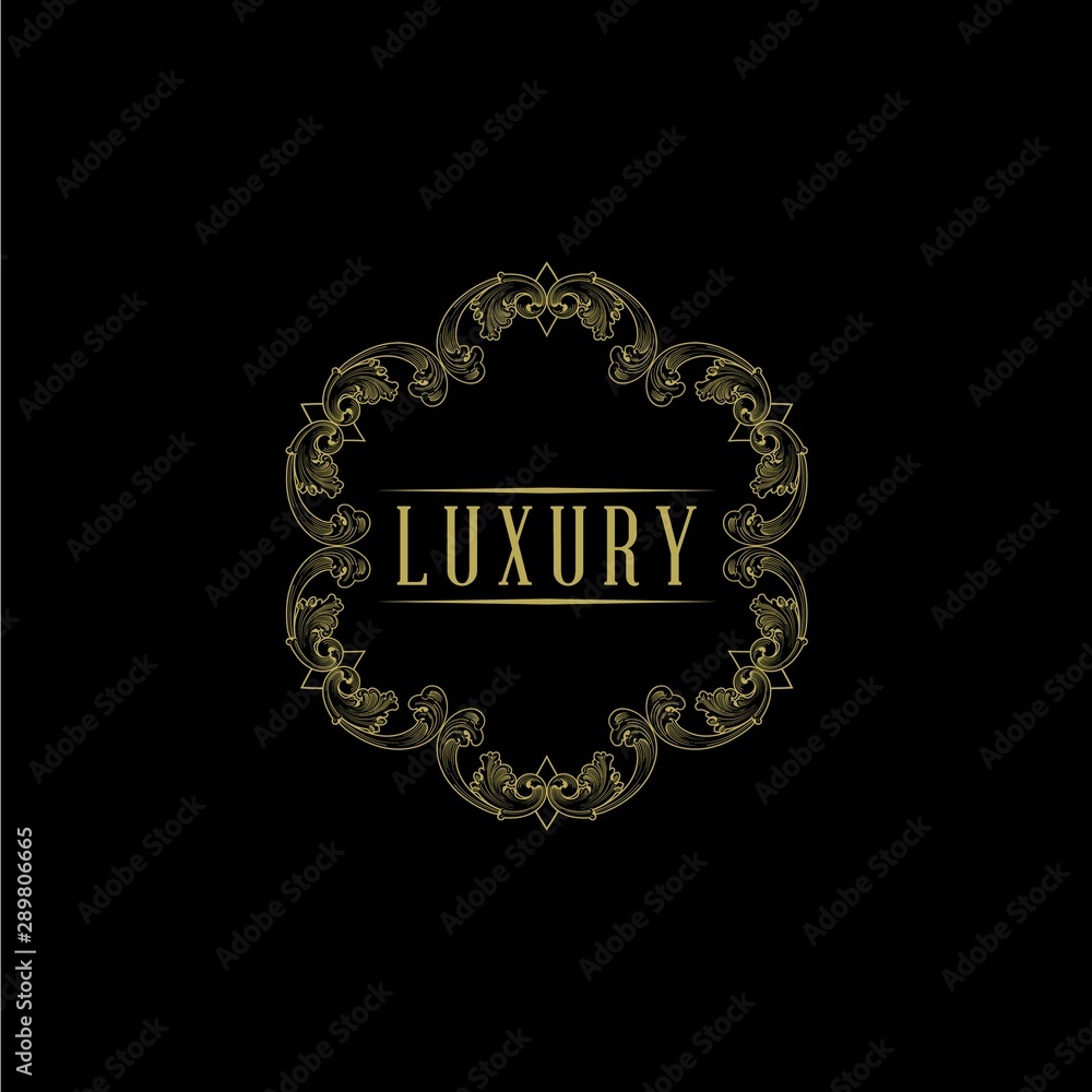 Luxury logo. Calligraphic pattern elegant decor elements. Luxury logo. Calligraphic pattern elegant decor elements.