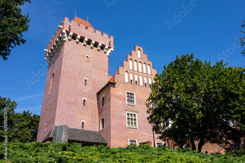 The brick building of the Royal Castle in Poznan