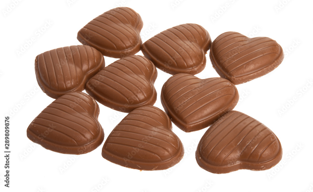 chocolate hearts isolated chocolate hearts isolated