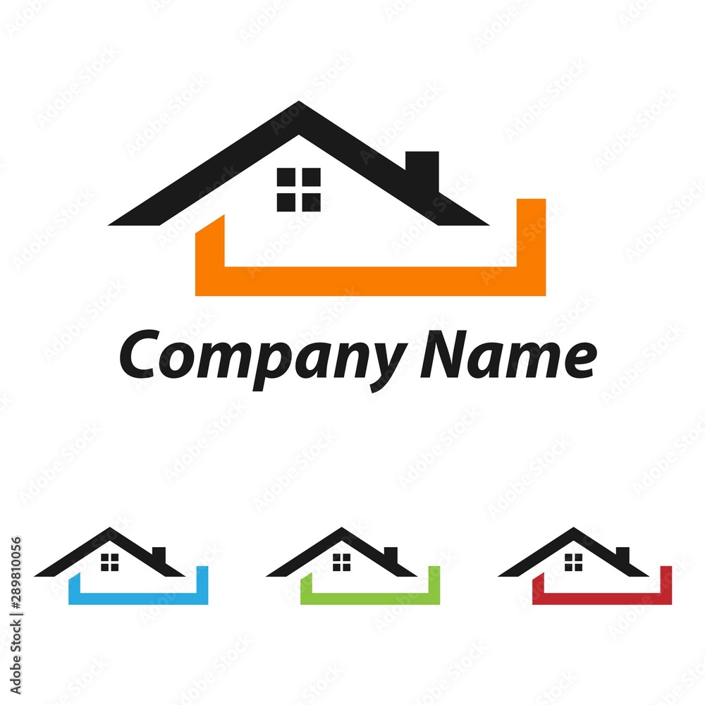 Real estate logo concept illustration Real estate logo concept illustration