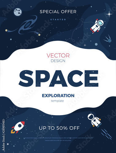 Vector flat space exploration design background