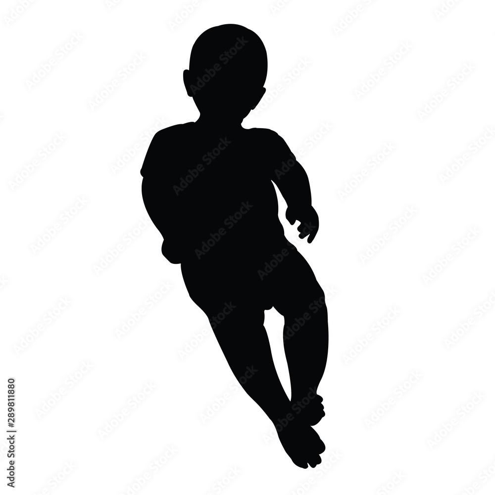 a baby body silhouette vector a baby body silhouette vector