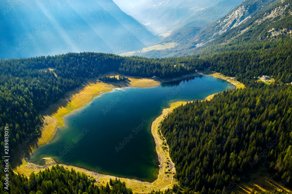 Valmalenco (IT) - Vista aerea del lago Palù Valmalenco (IT) - Vista aerea del lago Palù