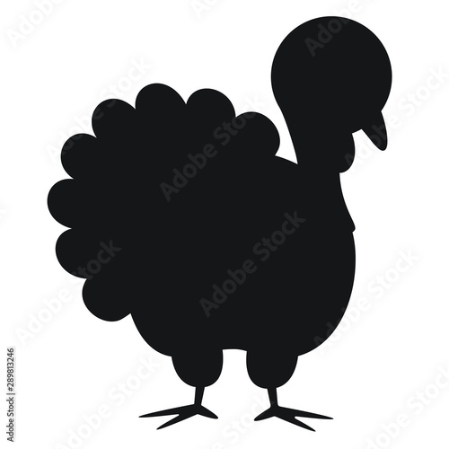 Turkey bird, flat, vector illustration