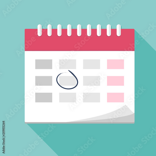 Calendar icon. Planning. Time management.