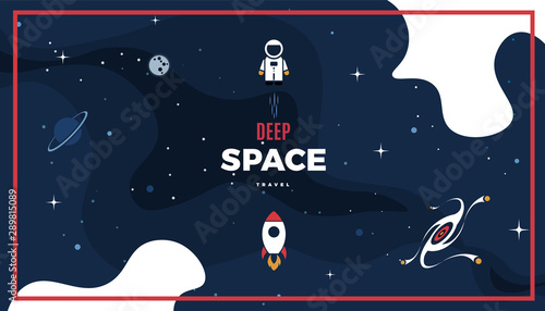 Space Exploration background design, modern gradient vector template