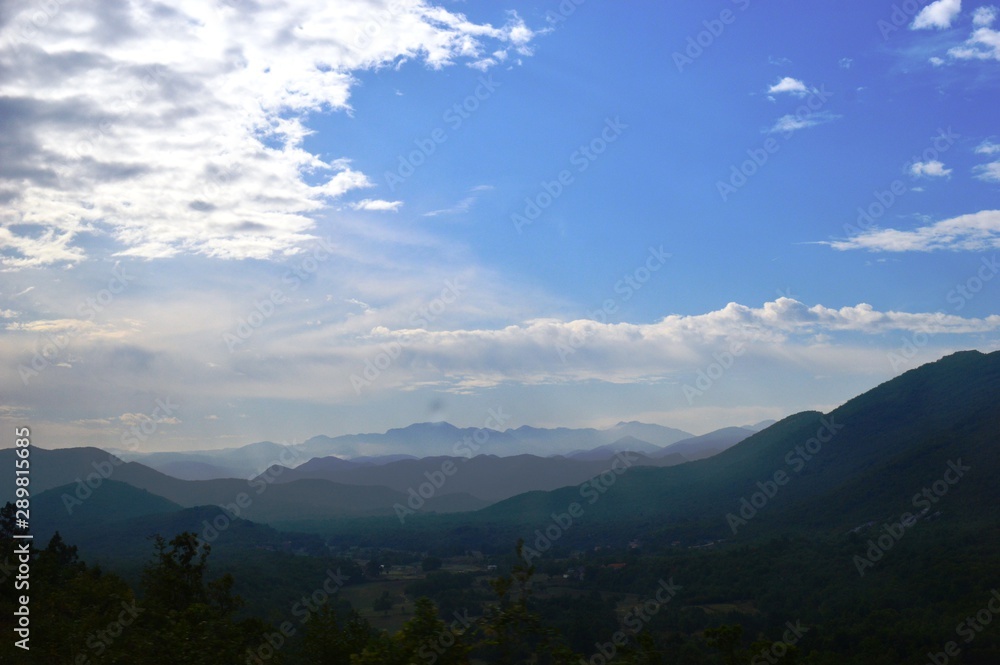 landscape of mountains in the distance
