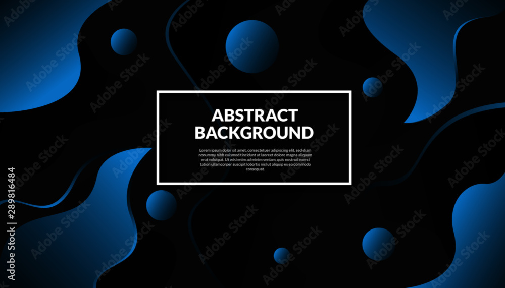 vector abstract blue liquid background with copy space for text