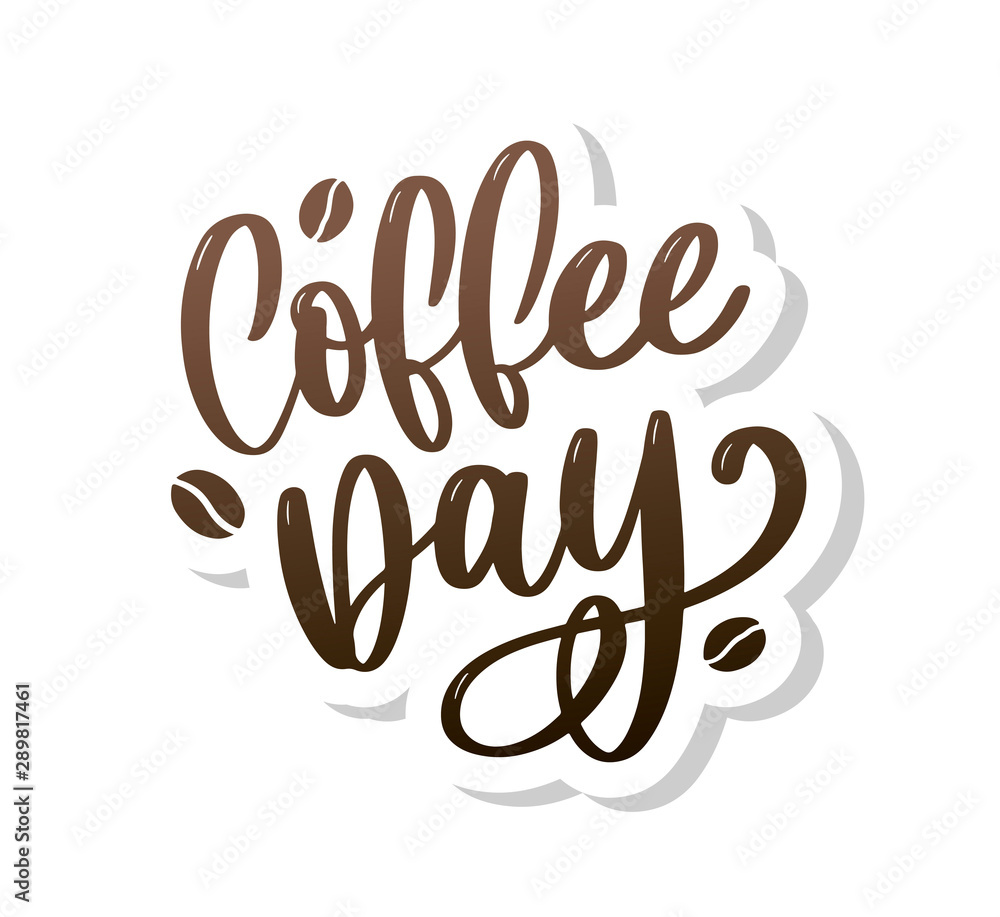 1 October International coffee day Logo. World Coffee day Logo Icon vector illustration on white background.