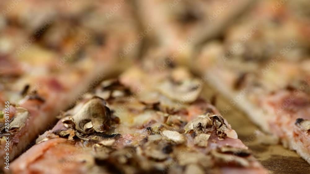 Homemade Mushroom Pizza (seamless loopable; in 4K) Homemade Mushroom Pizza (seamless loopable; in 4K)