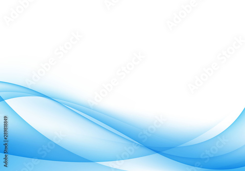  Abstract blue and white wave background, gentle design © A-R-T-I Vector