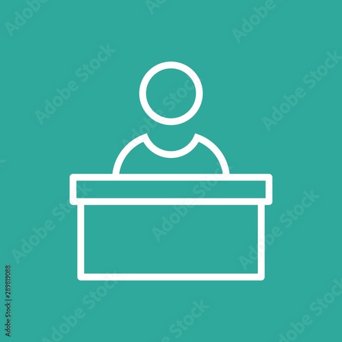  Reception Icon Isolated On Abstract Background