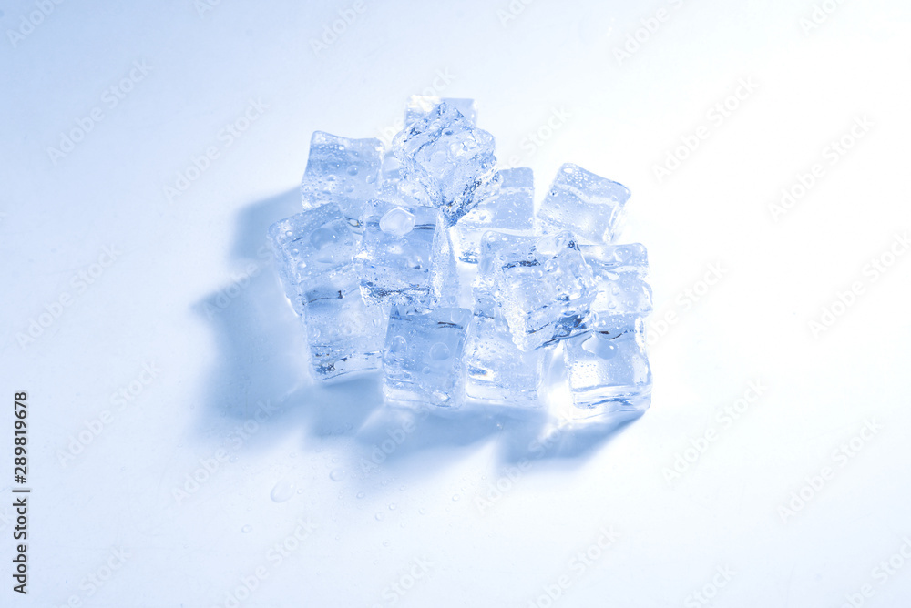 Ice crystal cubes, space for text or design. Ice crystal cubes, space for text or design.