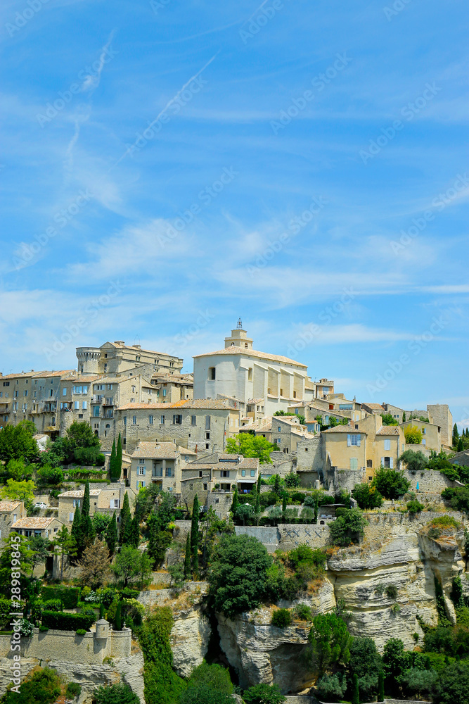view of mediterranean village in the south of france