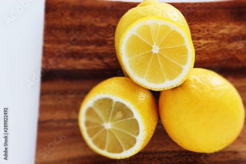freshness lemon in half section
