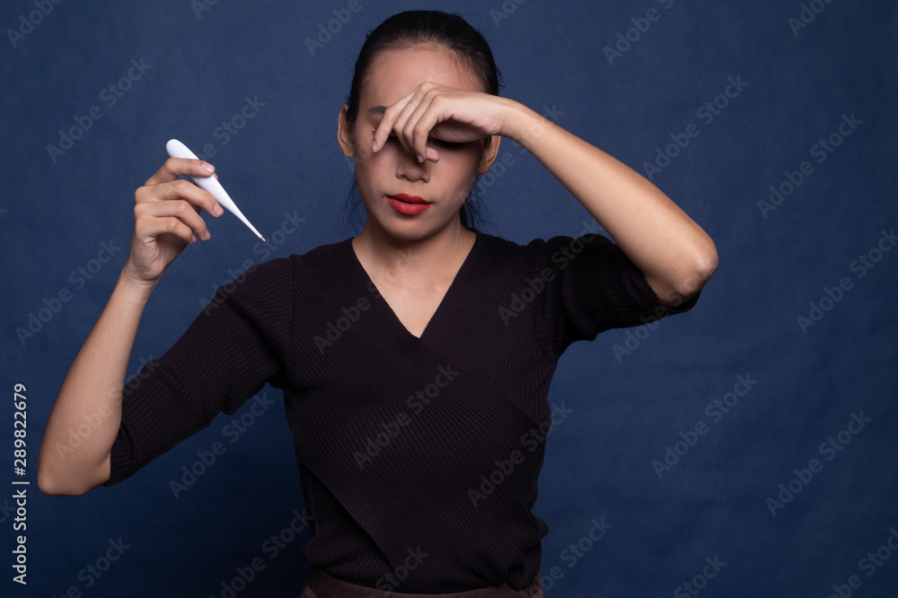 Young Asian woman got sick and flu. Young Asian woman got sick and flu.
