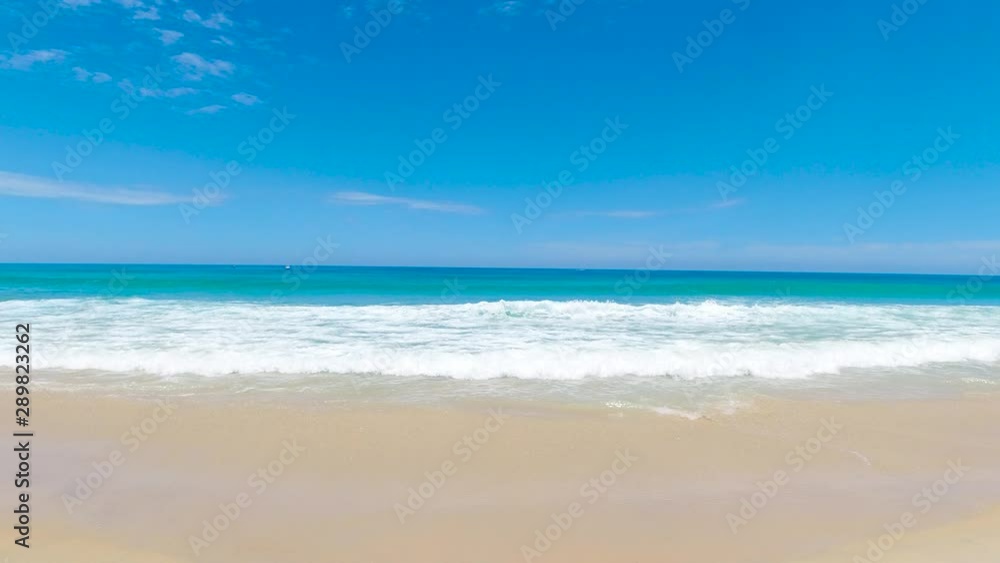 View of beach sea, Slow motion shot View of beach sea, Slow motion shot