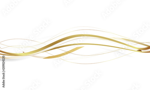 Gold Wellen Welle Band Banner Bänder 